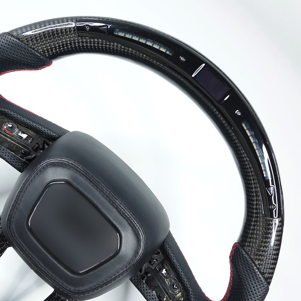 Carbon fiber steering wheel for Audi A7 S7 RS7 A6 S6 RS6 C8 A8 A6L S8 Q6 LED steering wheel