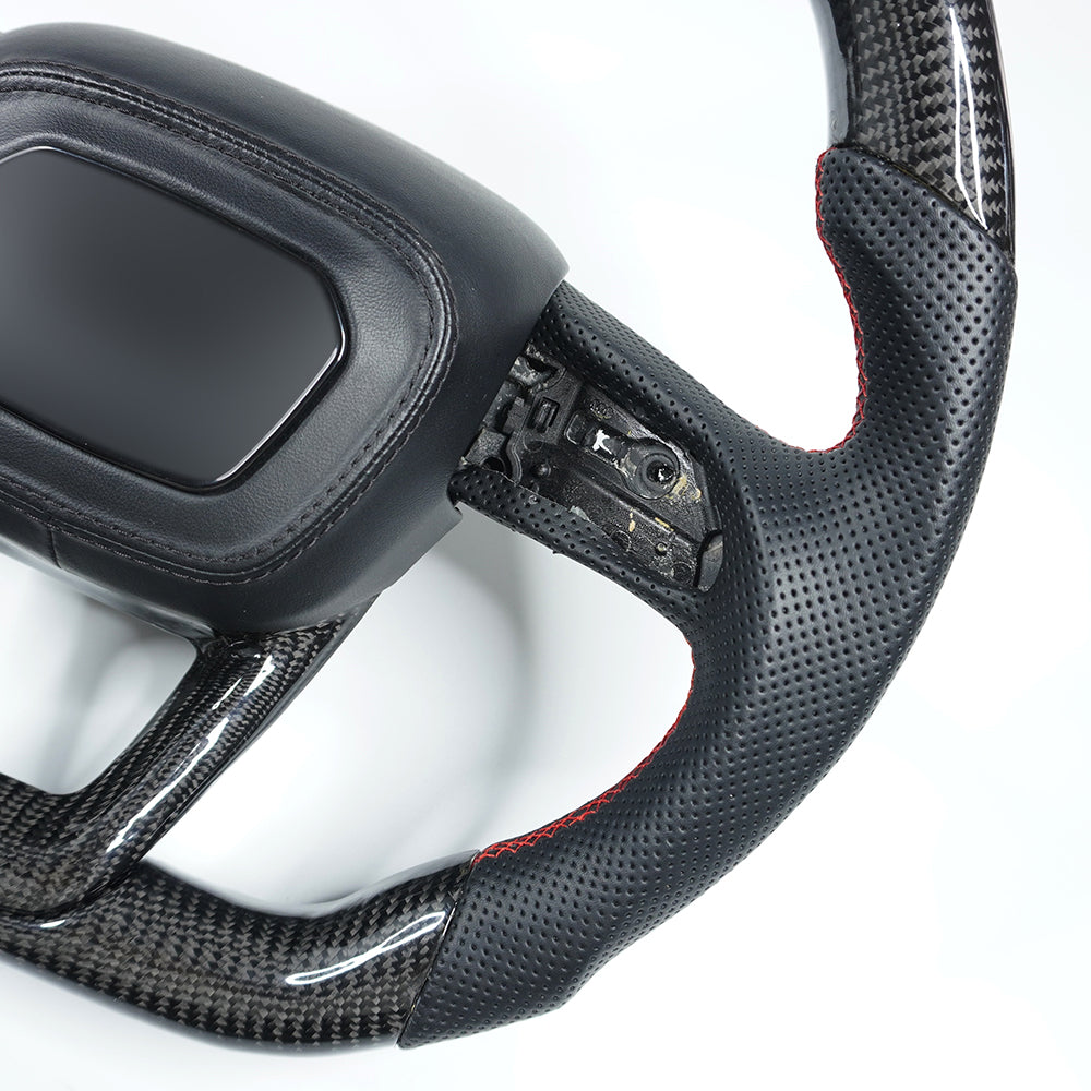 Carbon fiber steering wheel for Audi A7 S7 RS7 A6 S6 RS6 C8 A8 A6L S8 Q6 LED steering wheel