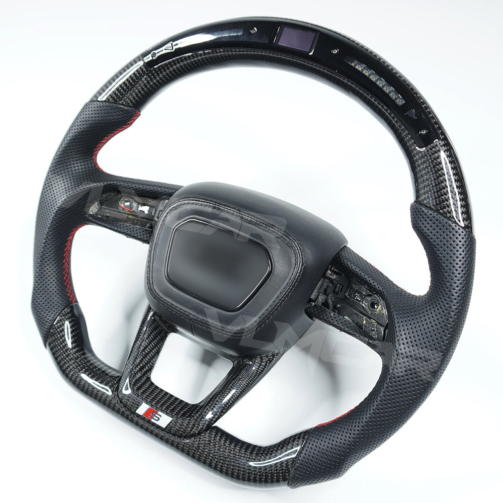 Carbon fiber steering wheel for Audi A7 S7 RS7 A6 S6 RS6 C8 A8 A6L S8 Q6 LED steering wheel