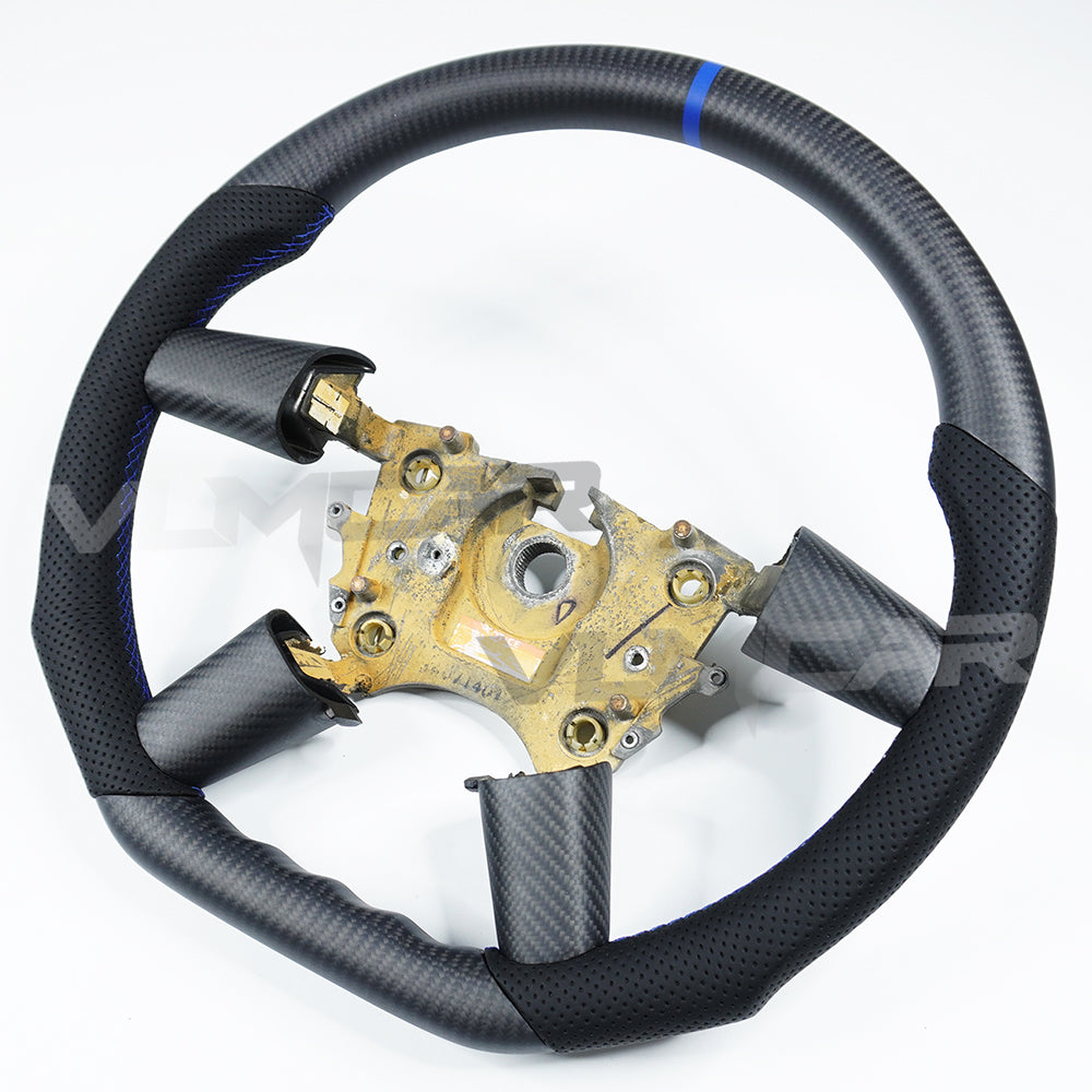 Private custom carbon fiber steering wheel for Pontiac GTO 2004-2006/perforated leather&matte carbon fiber