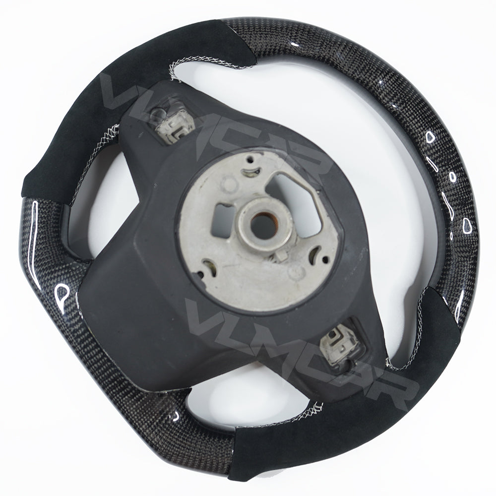 Private custom LED Carbon Fiber Steering Wheel for Toyota Supra A90/ glossy carbon&suede/Alcantar