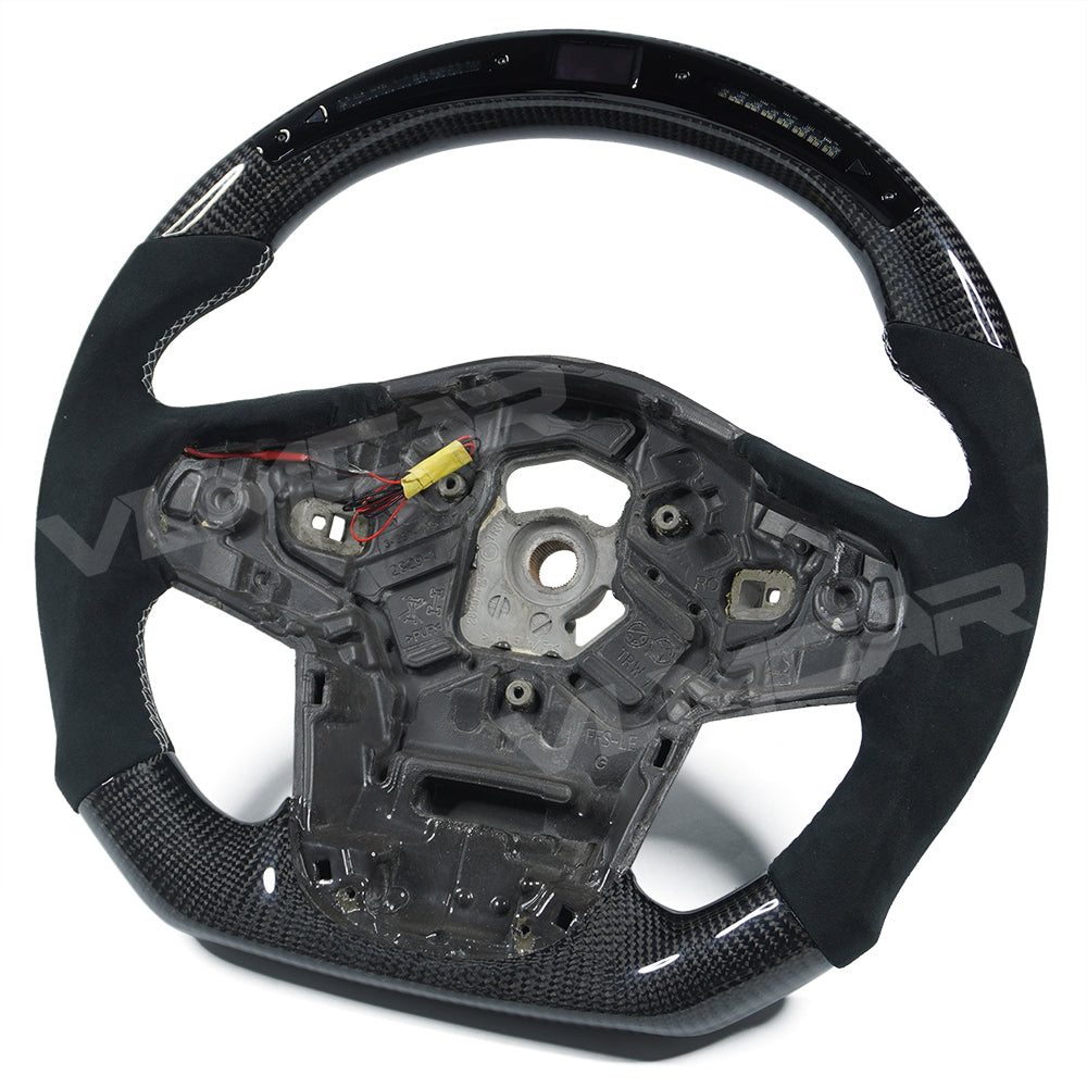 Private custom LED Carbon Fiber Steering Wheel for Toyota Supra A90/ glossy carbon&suede/Alcantar