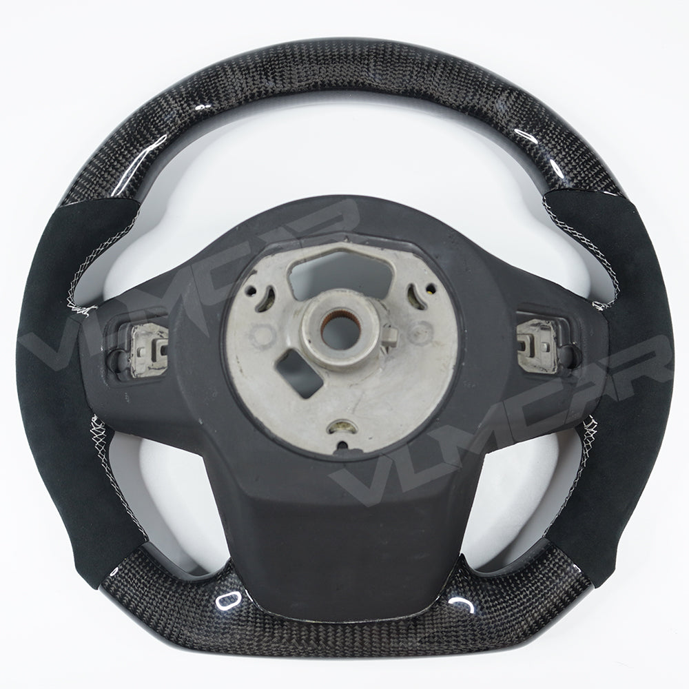 Private custom LED Carbon Fiber Steering Wheel for Toyota Supra A90/ glossy carbon&suede/Alcantar