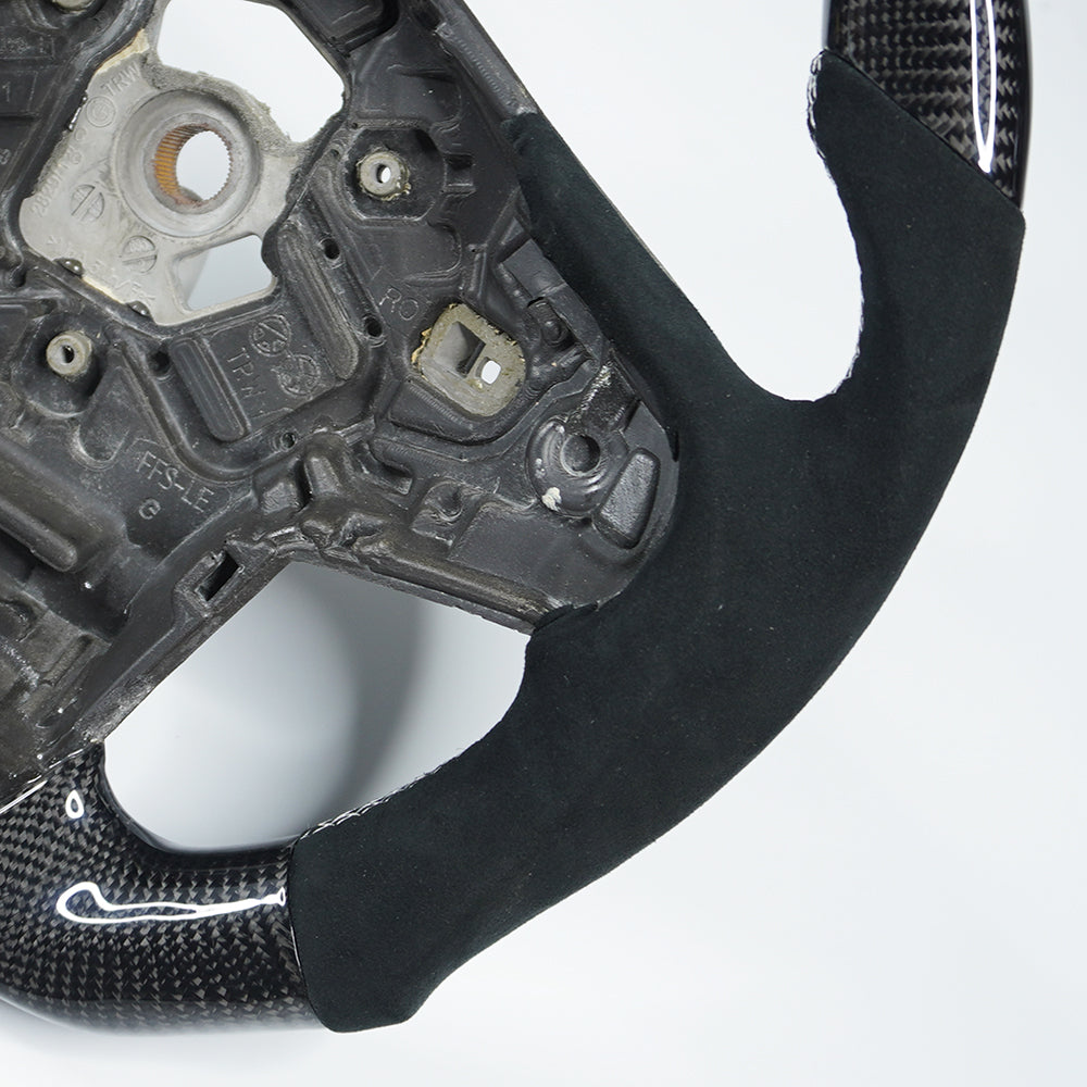 Private custom LED Carbon Fiber Steering Wheel for Toyota Supra A90/ glossy carbon&suede/Alcantar