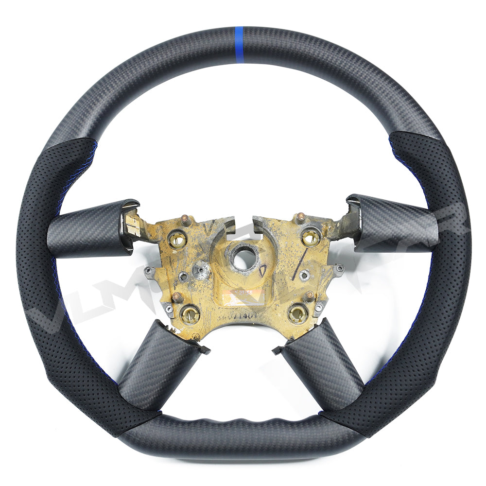 Private custom carbon fiber steering wheel for Pontiac GTO 2004-2006/perforated leather&matte carbon fiber