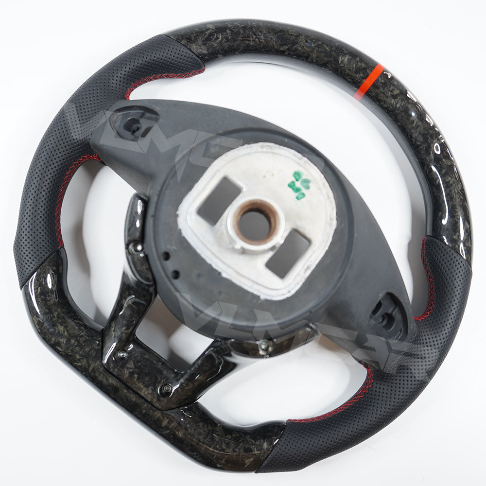Private custom forged carbon fiber steering wheel for Benz C-class /CLA/GLA/W205 /W117/W176 / glossy carbon&perforated leather