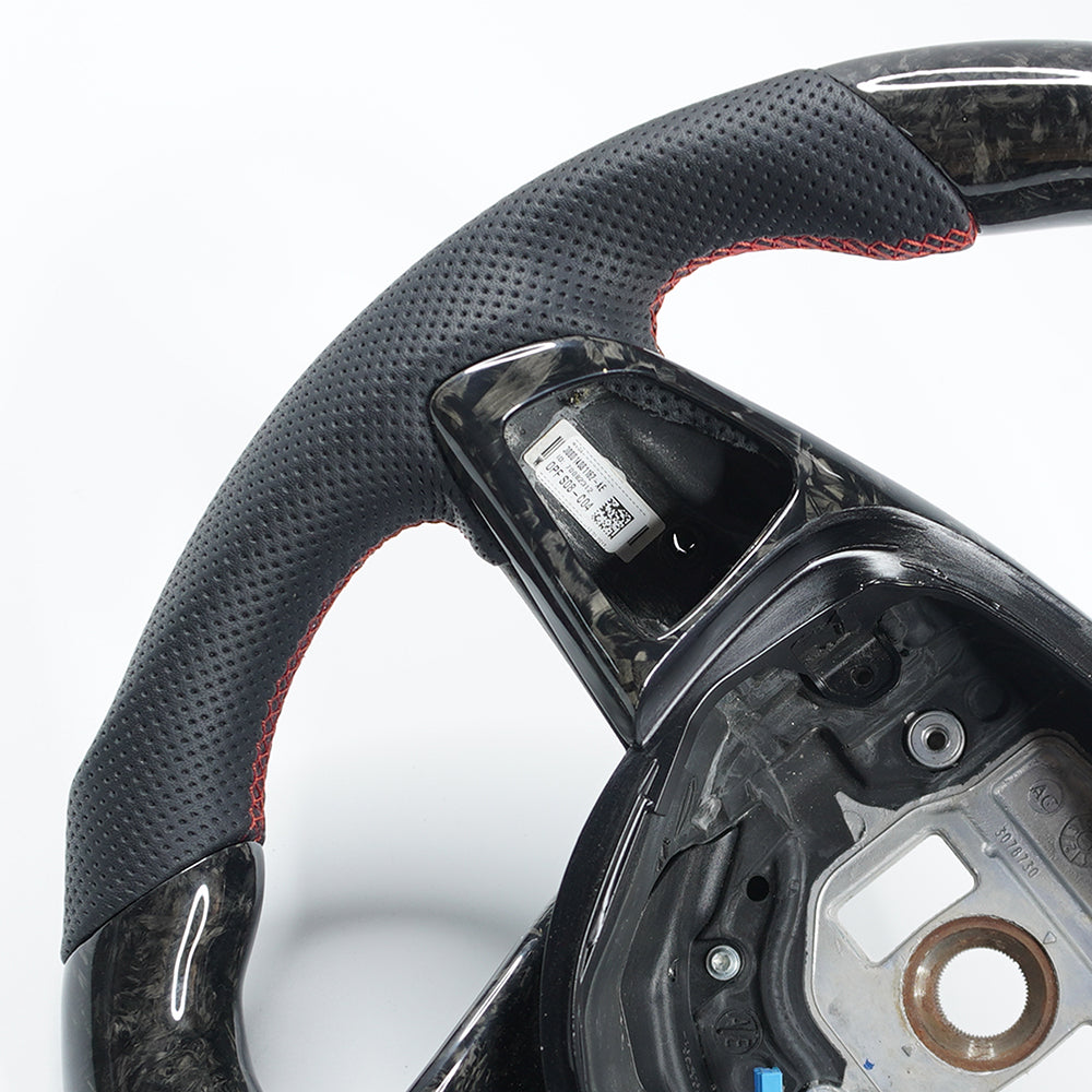 Private custom forged carbon fiber steering wheel for Benz C-class /CLA/GLA/W205 /W117/W176 / glossy carbon&perforated leather