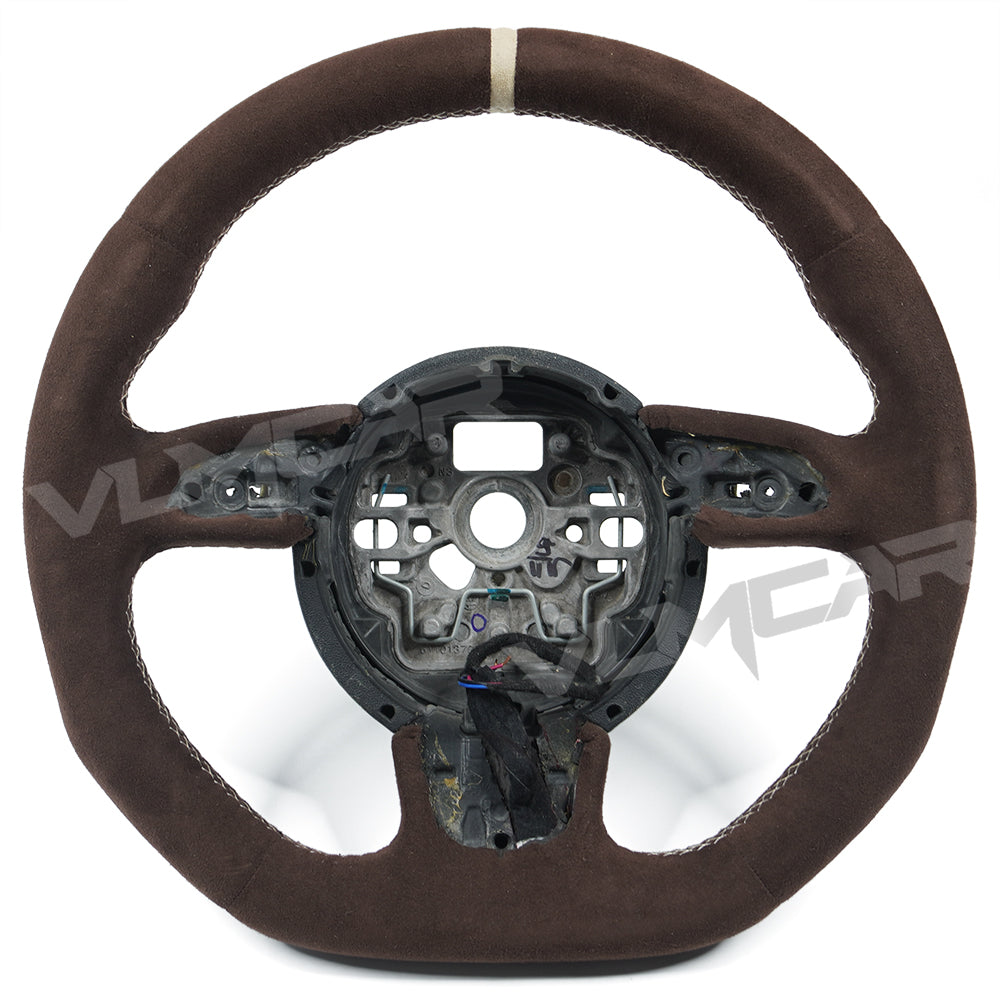 Private custom full suede (Alcantara) steering wheel for Audi A1/A6/S6/A7/S7/ brown suede