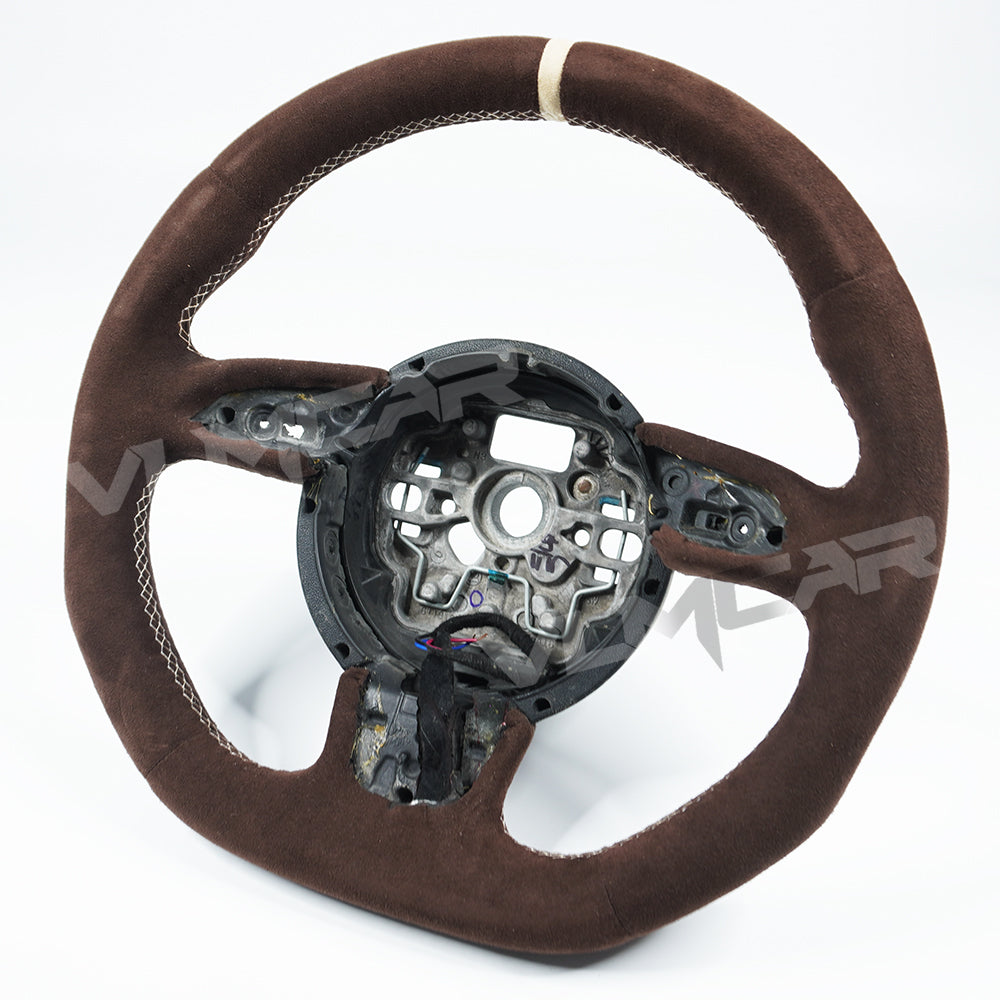 Private custom full suede (Alcantara) steering wheel for Audi A1/A6/S6/A7/S7/ brown suede