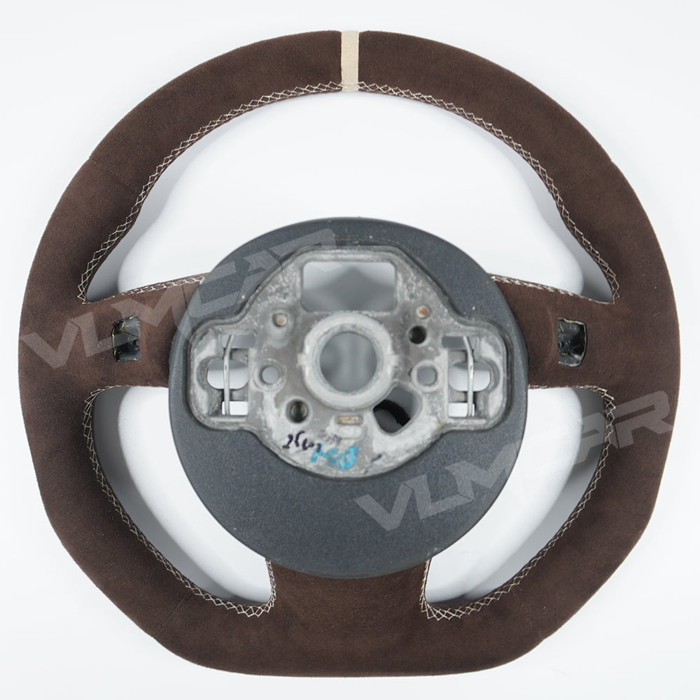Private custom full suede (Alcantara) steering wheel for Audi A1/A6/S6/A7/S7/ brown suede