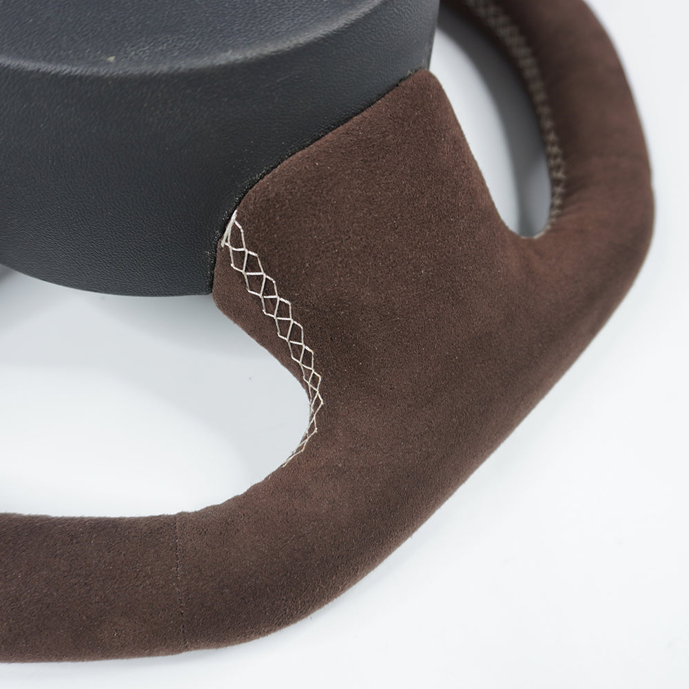 Private custom full suede (Alcantara) steering wheel for Audi A1/A6/S6/A7/S7/ brown suede