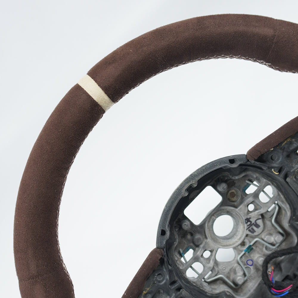 Private custom full suede (Alcantara) steering wheel for Audi A1/A6/S6/A7/S7/ brown suede