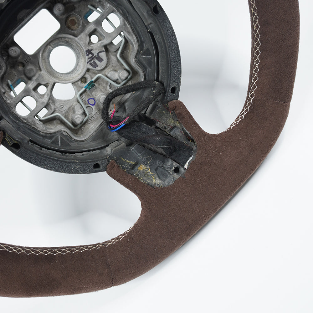 Private custom full suede (Alcantara) steering wheel for Audi A1/A6/S6/A7/S7/ brown suede
