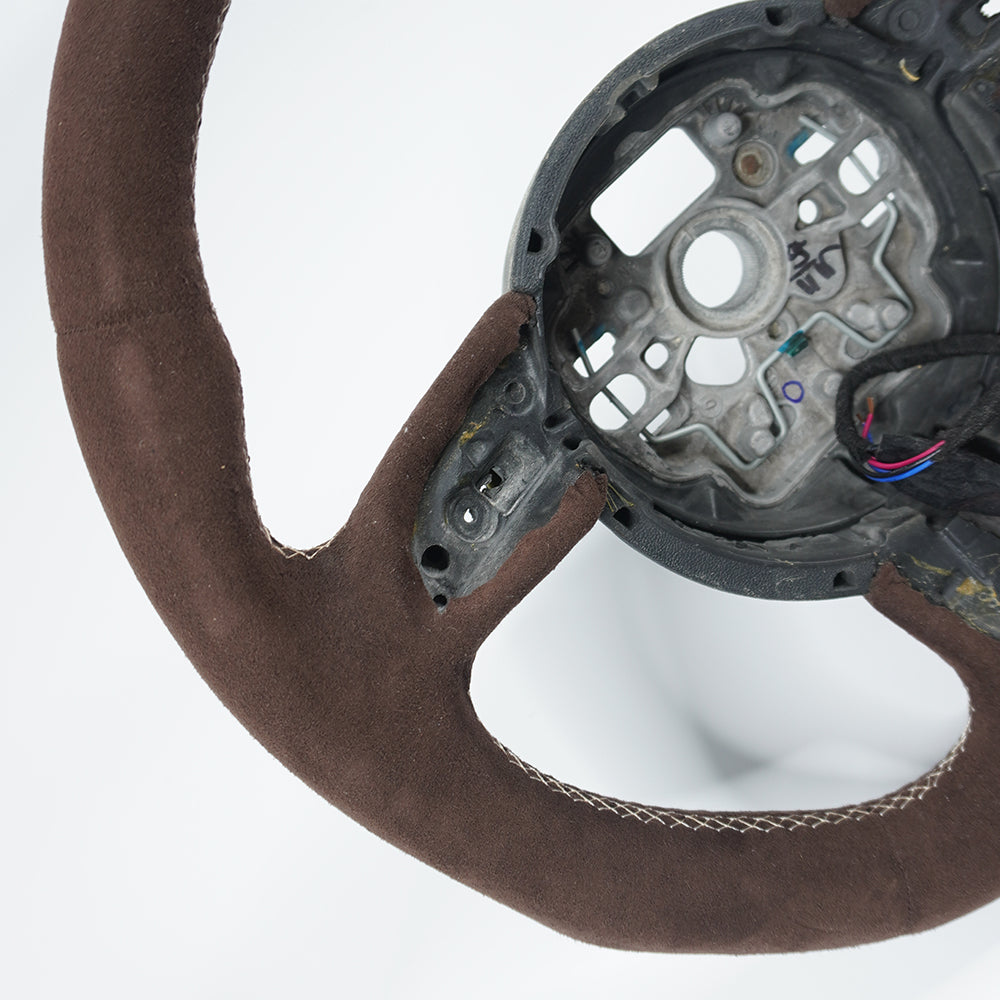 Private custom full suede (Alcantara) steering wheel for Audi A1/A6/S6/A7/S7/ brown suede
