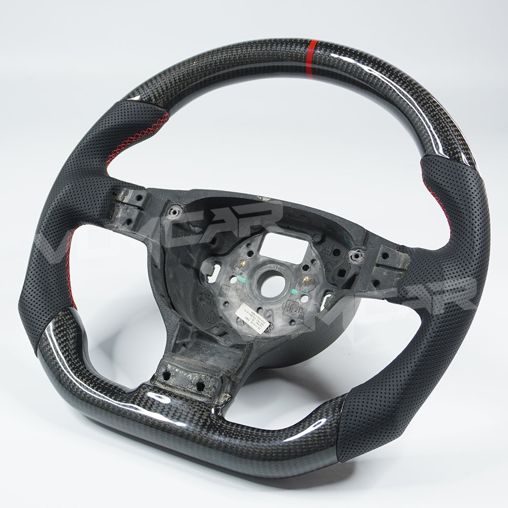 Private custom glossy carbon Fiber steering wheel For Volkswagen Golf 5/ MK5/ GTI