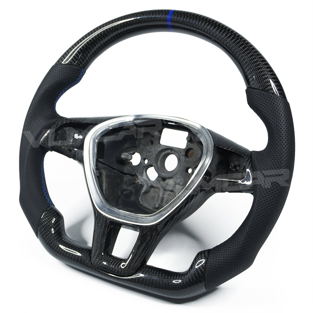 Private custom glossy carbon Fiber steering wheel For Volkswagen Golf normal/Regular MK7/MK7.5 Manual/dsg