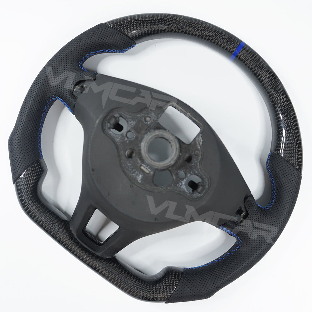 Private custom glossy carbon Fiber steering wheel For Volkswagen Golf normal/Regular MK7/MK7.5 Manual/dsg