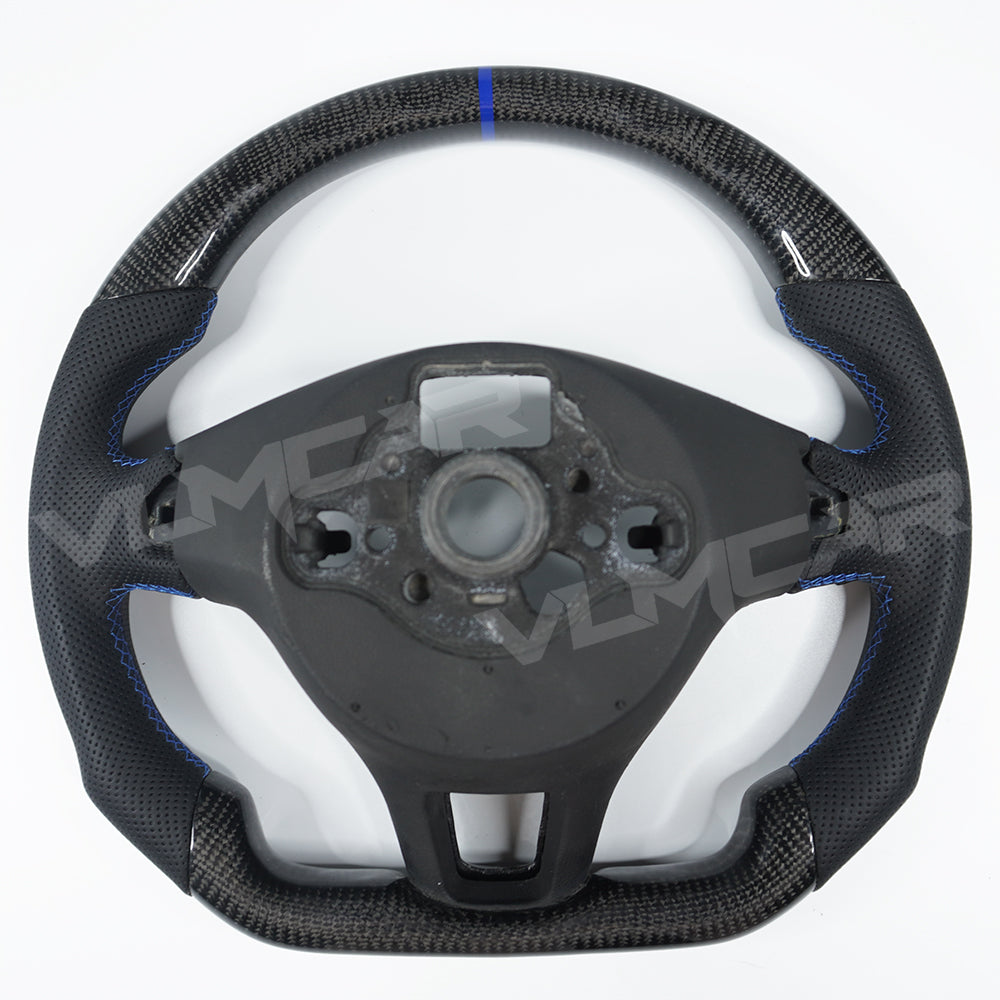 Private custom glossy carbon Fiber steering wheel For Volkswagen Golf normal/Regular MK7/MK7.5 Manual/dsg