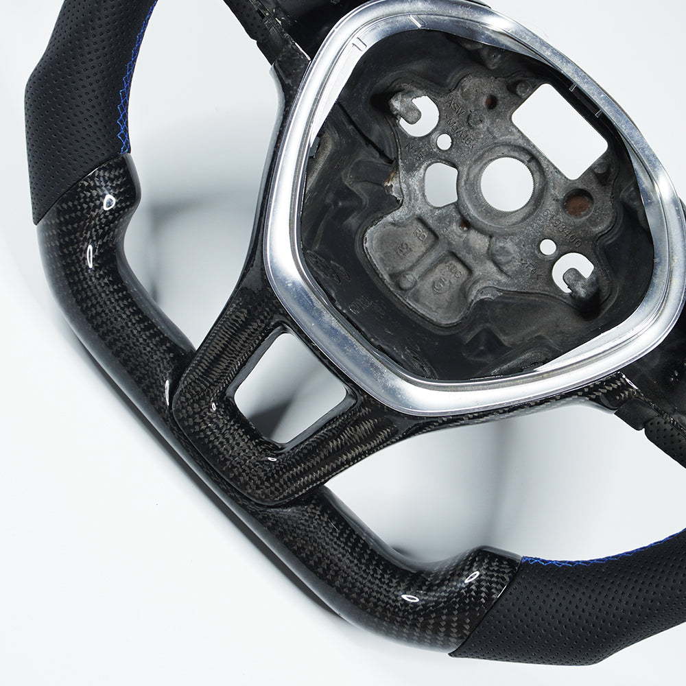 Private custom glossy carbon Fiber steering wheel For Volkswagen Golf normal/Regular MK7/MK7.5 Manual/dsg