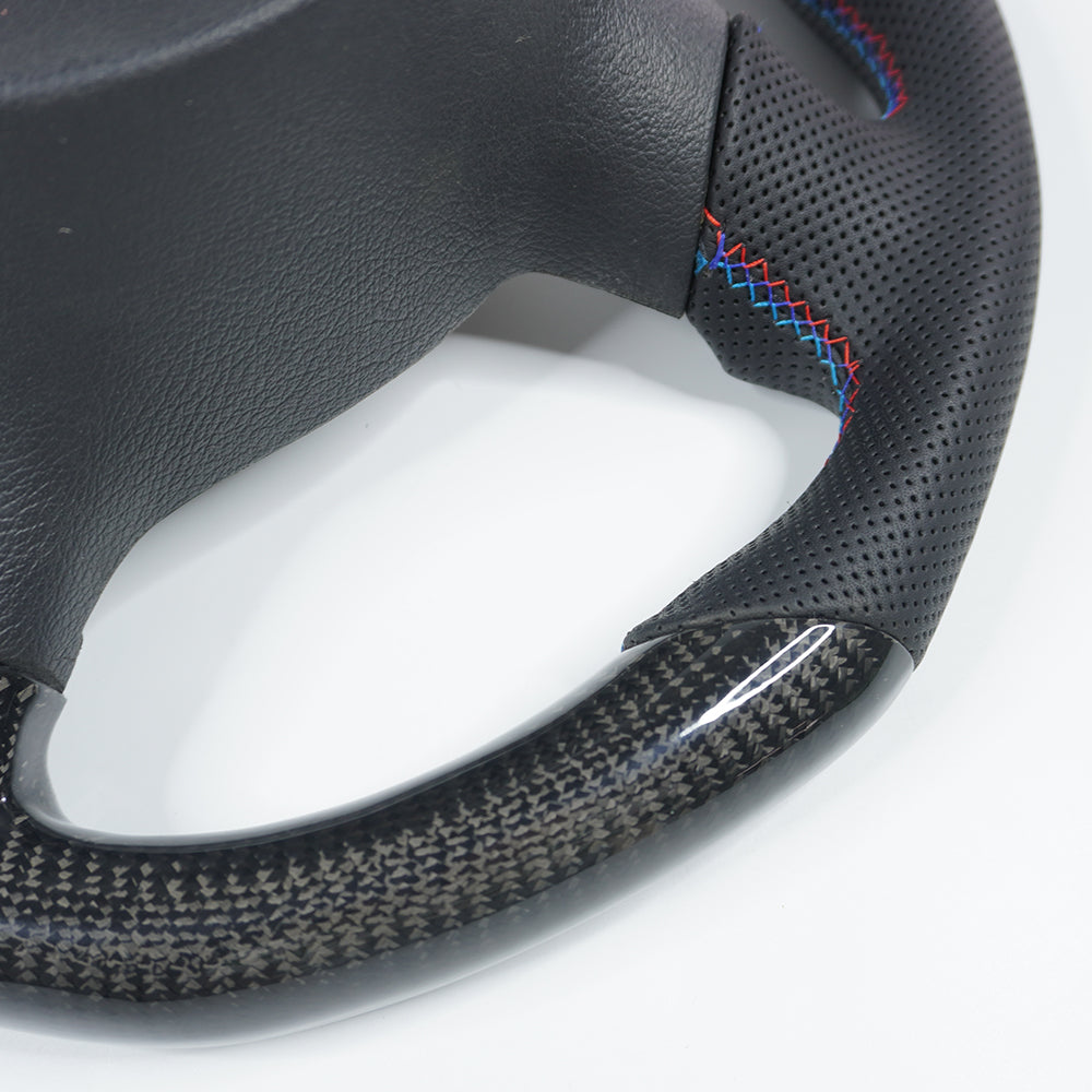 Private custom glossy carbon Fiber steering wheel with LED display&perforate leather For Volkswagen Golf 5/ MK5/ GTI