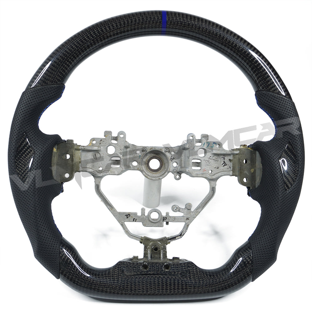 Private custom carbon fiber steering wheel for LEXUS IS ISF ES RX RC RCF/glossy carbon & perforate leather