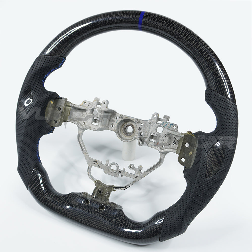 Private custom carbon fiber steering wheel for LEXUS IS ISF ES RX RC RCF/glossy carbon & perforate leather