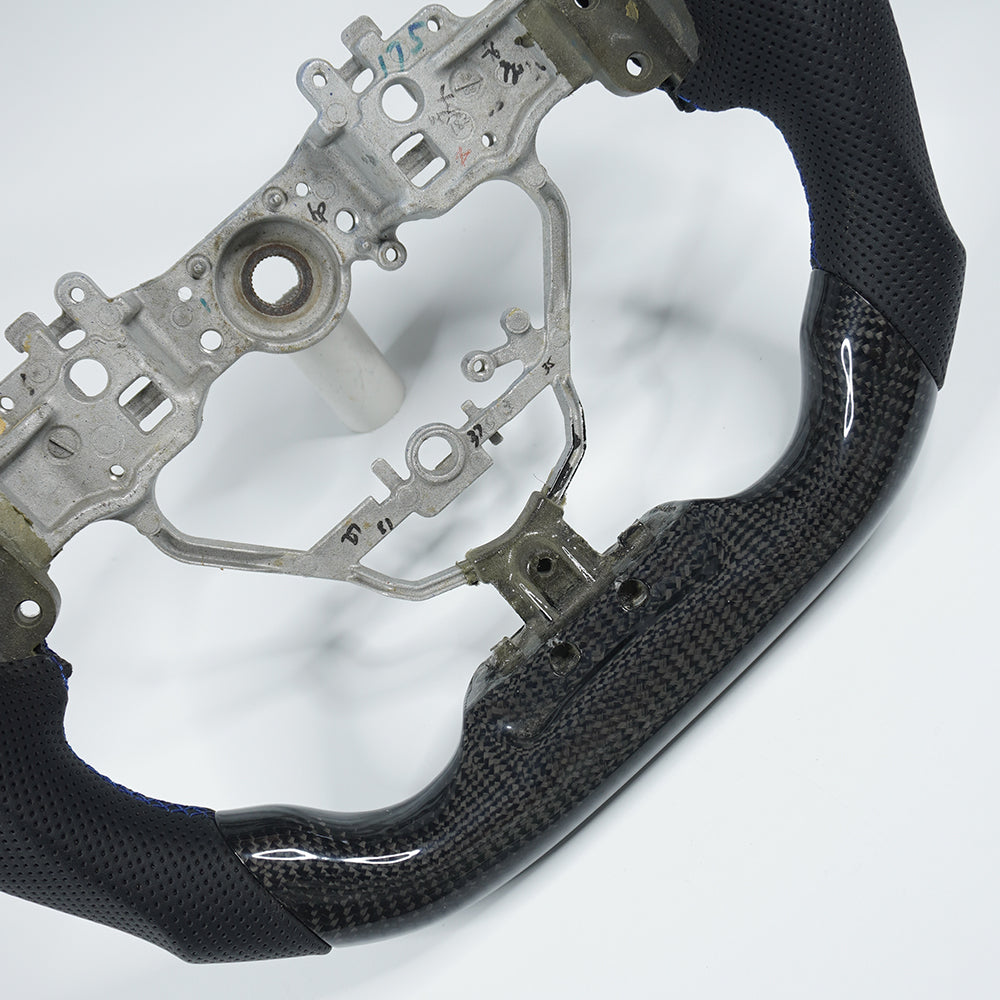 Private custom carbon fiber steering wheel for LEXUS IS ISF ES RX RC RCF/glossy carbon & perforate leather