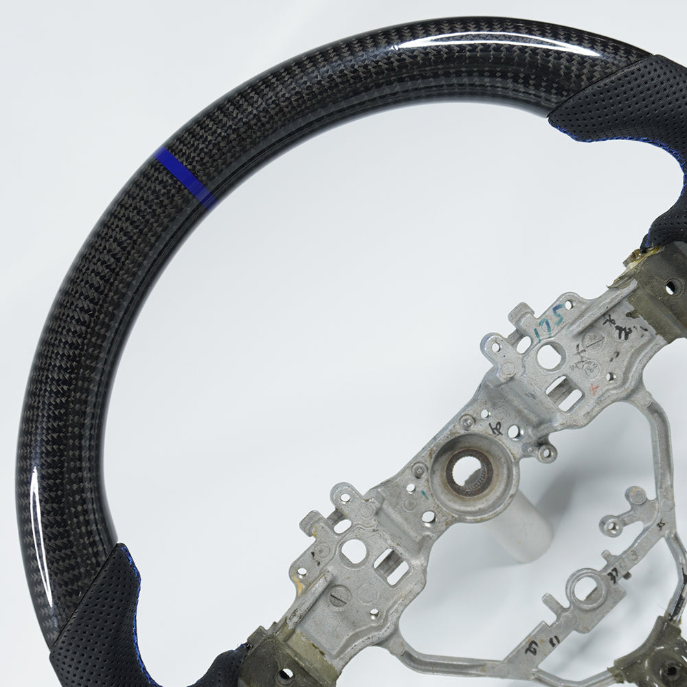 Private custom carbon fiber steering wheel for LEXUS IS ISF ES RX RC RCF/glossy carbon & perforate leather