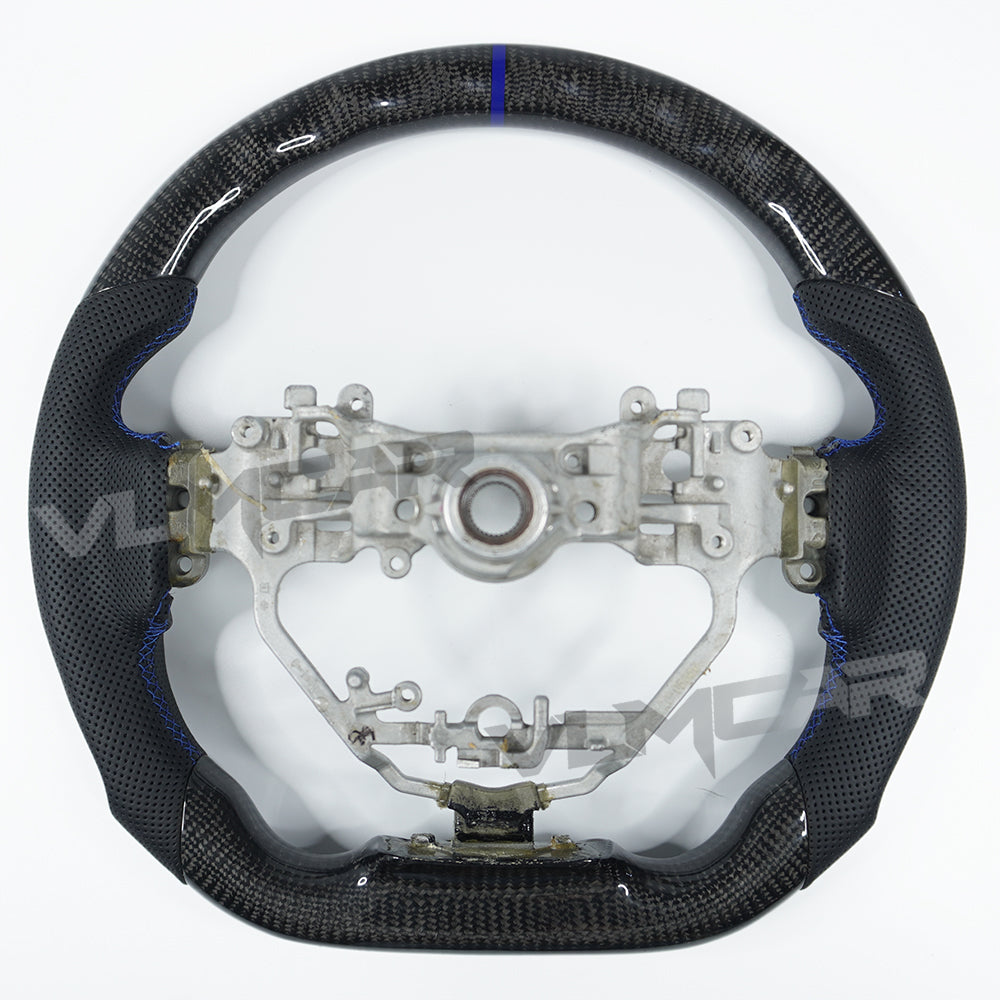 Private custom carbon fiber steering wheel for LEXUS IS ISF ES RX RC RCF/glossy carbon & perforate leather