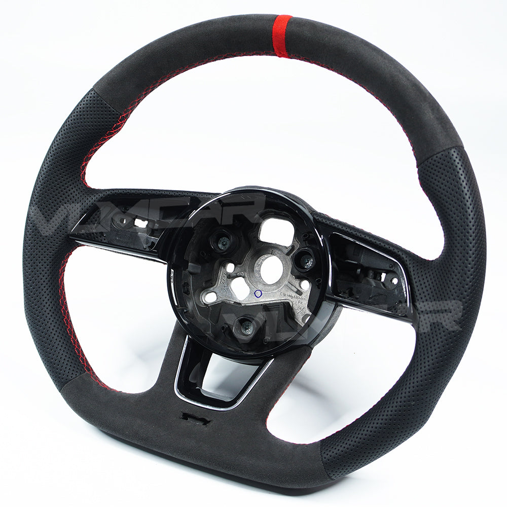Private custom suede(Alcantara) steering wheel with perforate leather for audi A3/A4/A5/S/RS/s-line