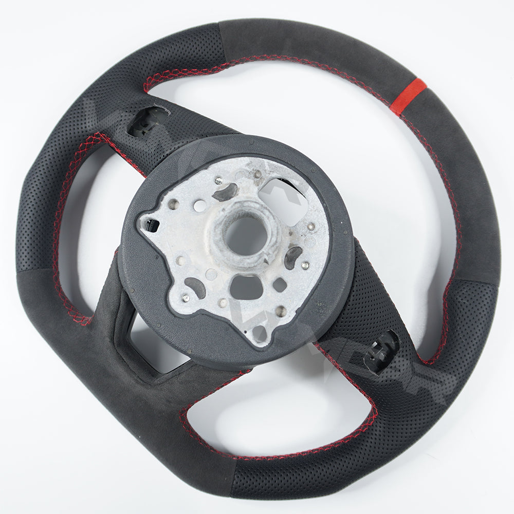 Private custom suede(Alcantara) steering wheel with perforate leather for audi A3/A4/A5/S/RS/s-line