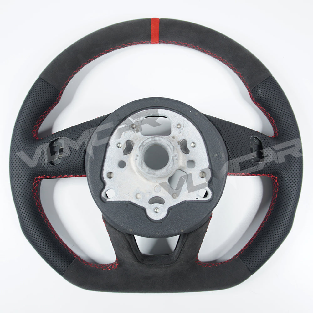 Private custom suede(Alcantara) steering wheel with perforate leather for audi A3/A4/A5/S/RS/s-line