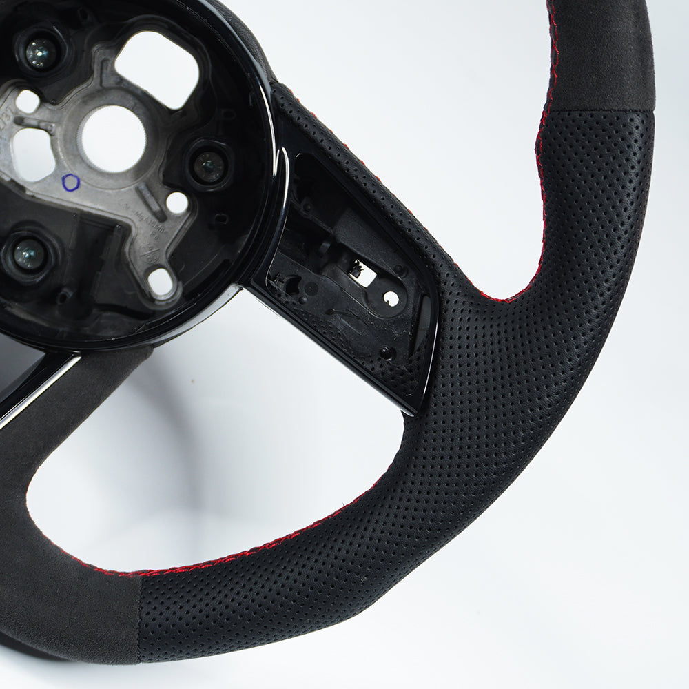 Private custom suede(Alcantara) steering wheel with perforate leather for audi A3/A4/A5/S/RS/s-line