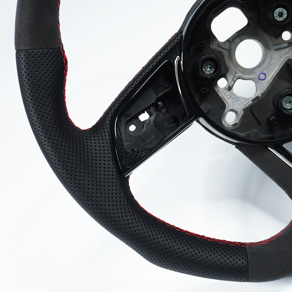 Private custom suede(Alcantara) steering wheel with perforate leather for audi A3/A4/A5/S/RS/s-line