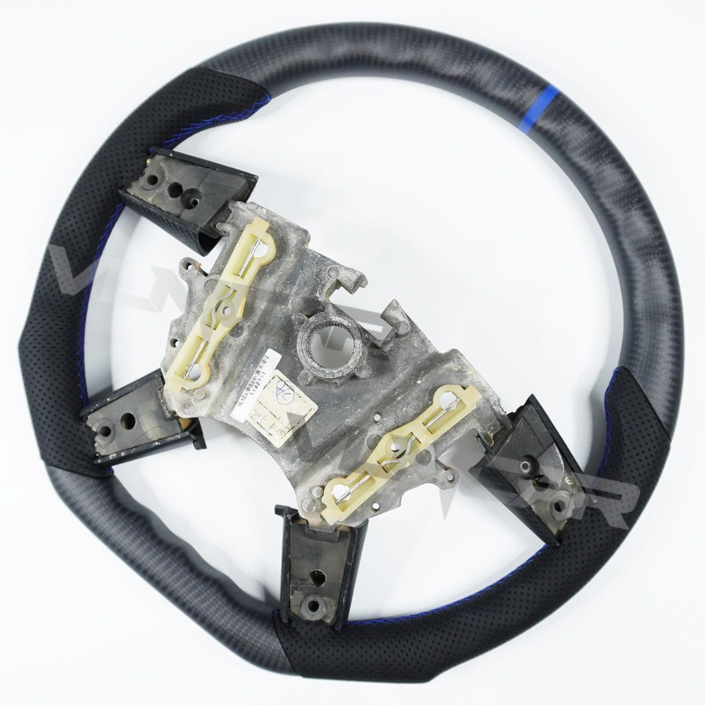 Private custom carbon fiber steering wheel for Pontiac GTO 2004-2006/perforated leather&matte carbon fiber