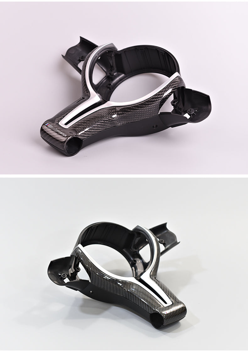 FOR BMW F80 M3 F82 M4 F10 M5 F06 F12 F13 M6 F15 X5M F16 X6M Carbon Fiber Steering Wheel Trim cover + inner trim