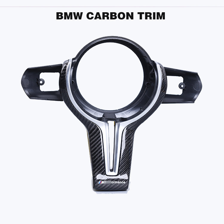 FOR BMW F80 M3 F82 M4 F10 M5 F06 F12 F13 M6 F15 X5M F16 X6M Carbon Fiber Steering Wheel Trim cover + inner trim