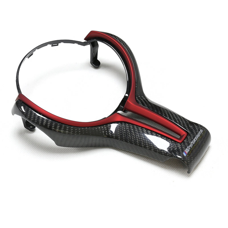 FOR BMW F80 M3 F82 M4 F10 M5 F06 F12 F13 M6 F15 X5M F16 X6M Carbon Fiber Steering Wheel Trim cover + inner trim