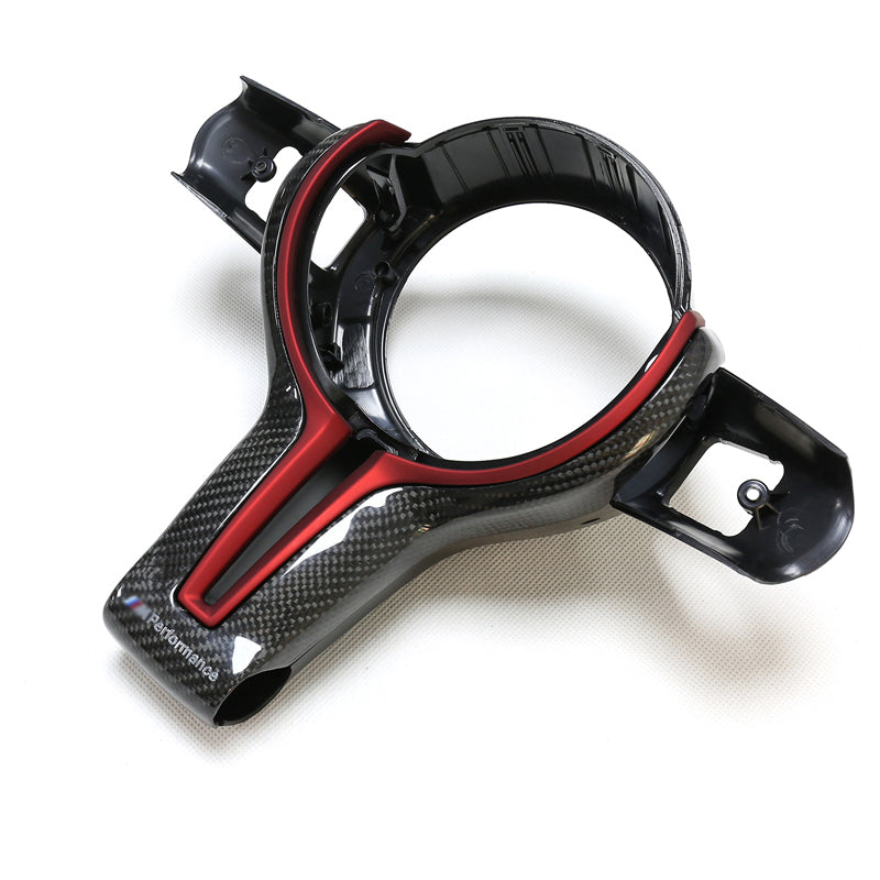 FOR BMW F80 M3 F82 M4 F10 M5 F06 F12 F13 M6 F15 X5M F16 X6M Carbon Fiber Steering Wheel Trim cover + inner trim