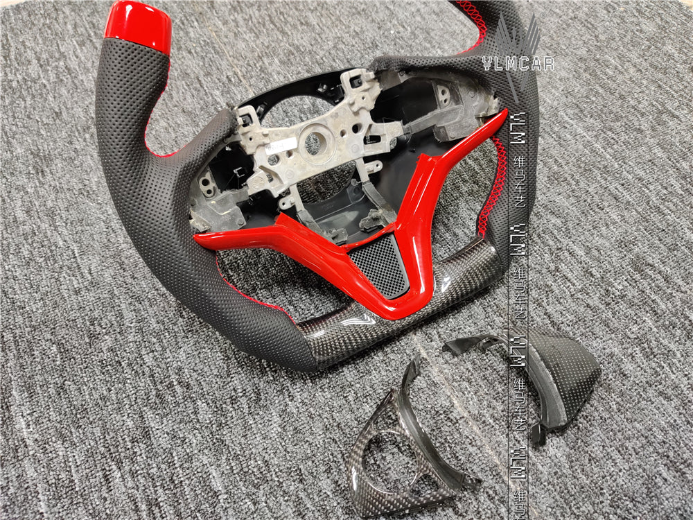 Private custom gloss carbon fiber steering wheel for City/gk5/Jazz