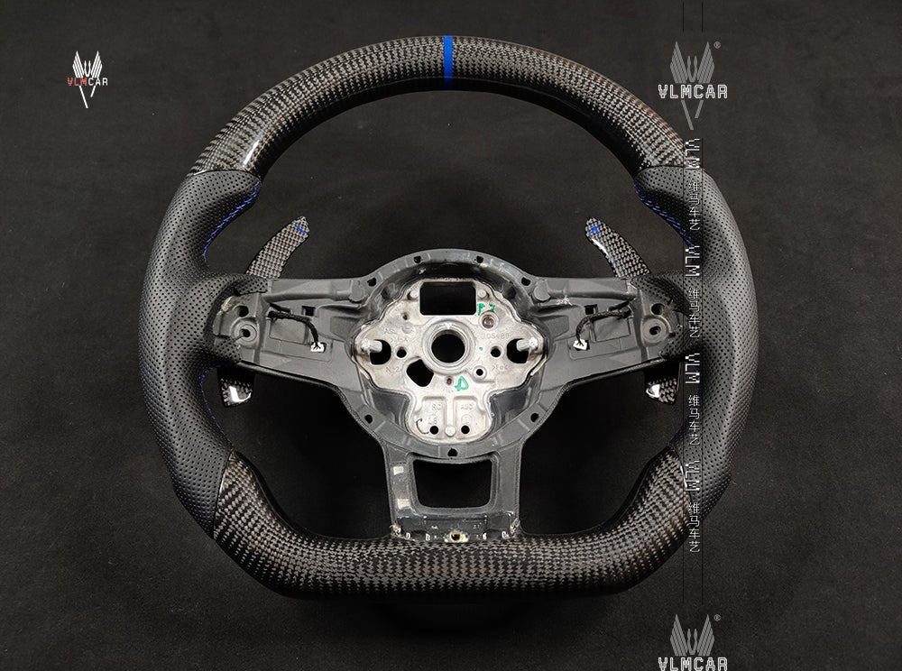 Private custom VW Golf carbon fiber steering wheel/trims for MK7/MK7.5 GTI/R