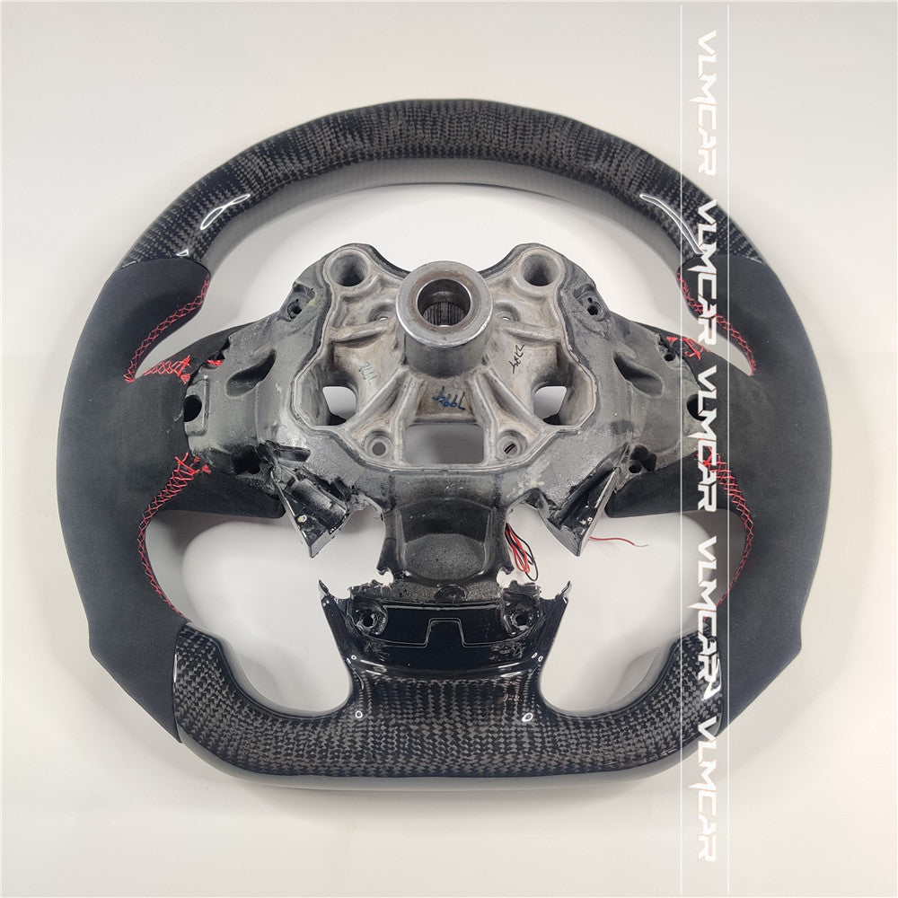 Custom LED carbon fiber steering wheel For Renault Megane with airbag cover
