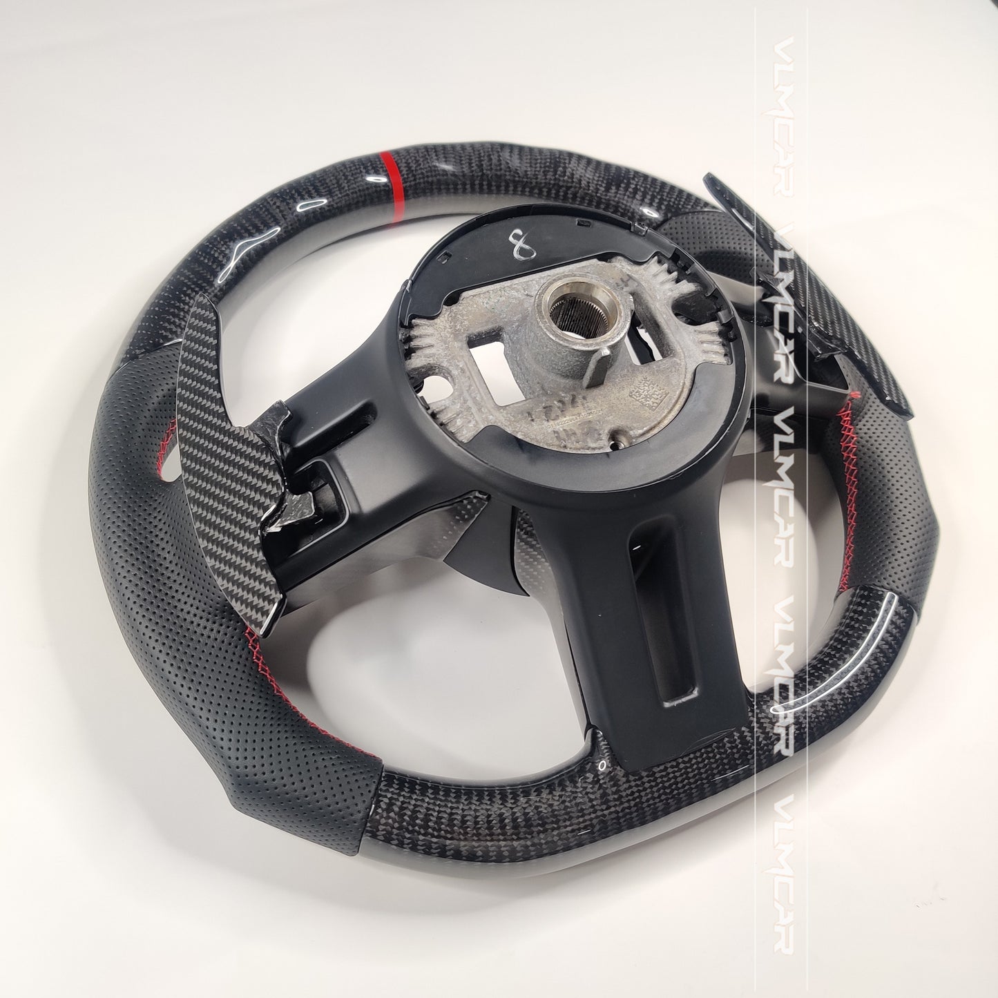 Custom New design carbon fiber AMG style steering wheel For Benz W204 W212 W221 W222 W223 AMG S63 G63 G55 racing wheel