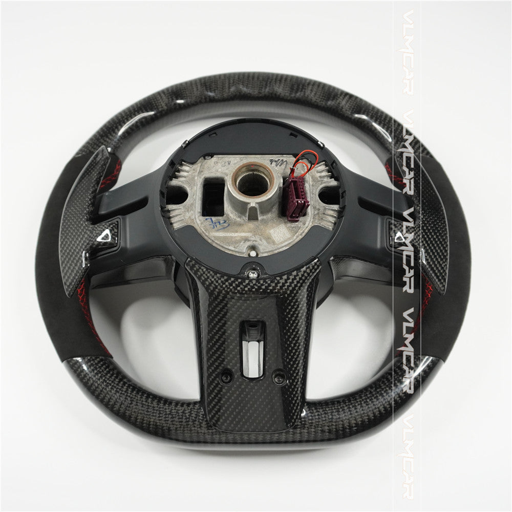 Custom New design carbon fiber AMG style steering wheel with led For Benz W204 W212 W221 W222 W223 AMG S63 G63 G55 racing wheel