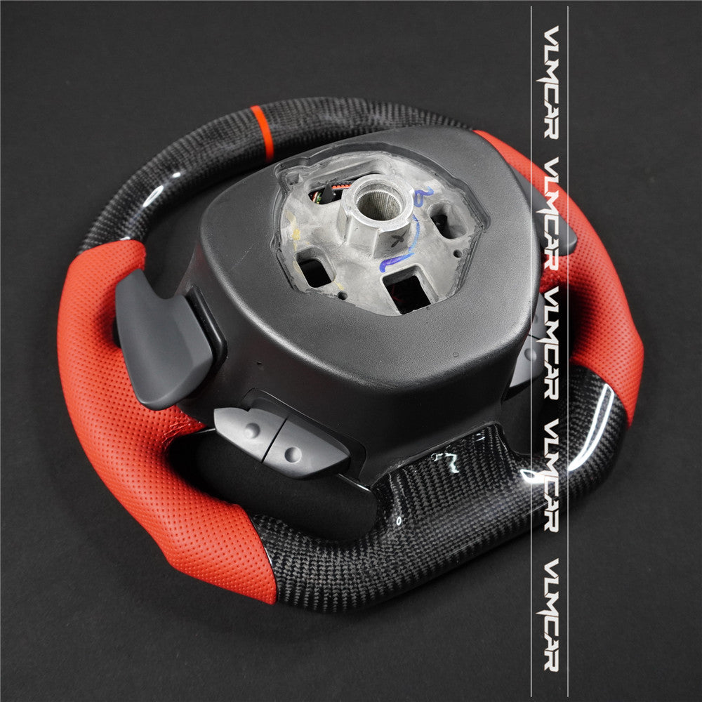 Custom carbon fiber steering wheel For Chevy Corvette C7/CZ06/with led display