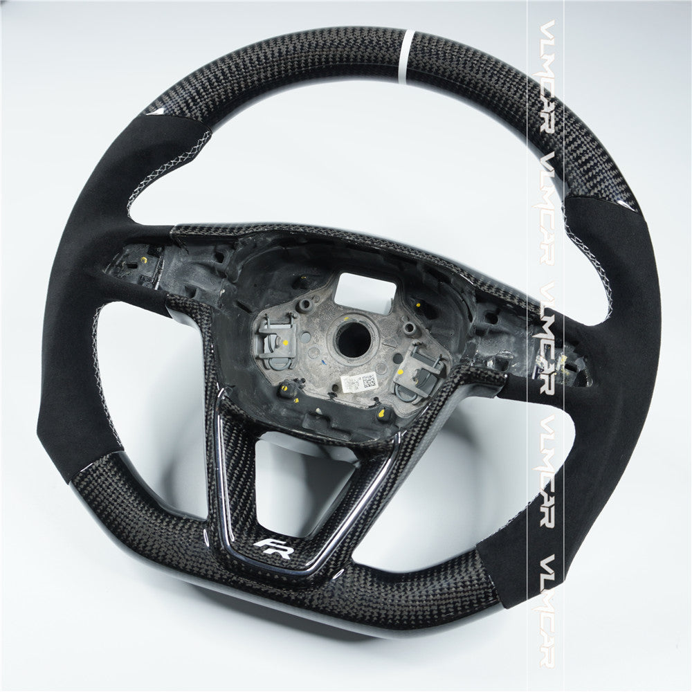 Custom carbon fiber steering wheel For Seat/ LEON /R ST / CUPRA/without paddle holes