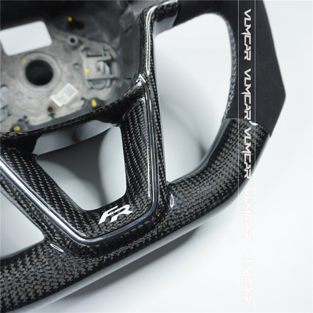 Custom carbon fiber steering wheel For Seat/ LEON /R ST / CUPRA/without paddle holes