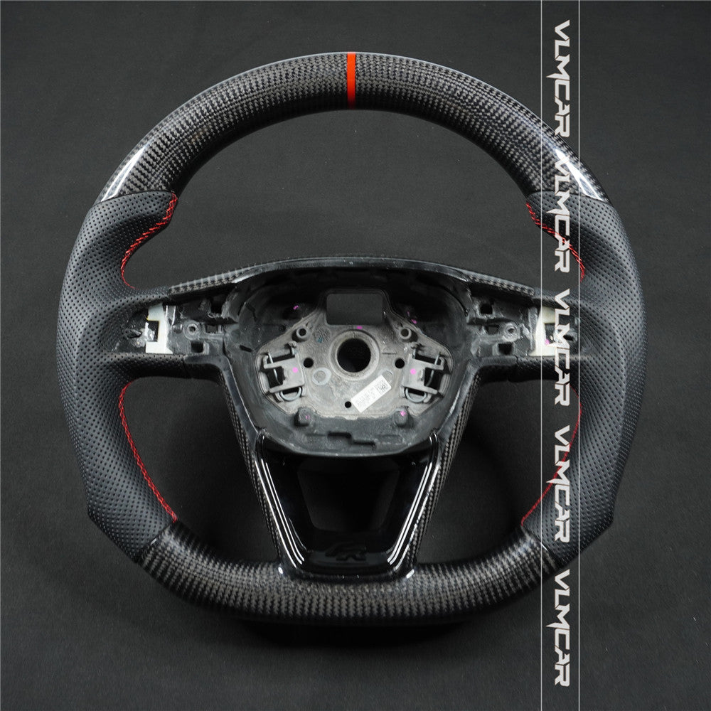 Custom carbon fiber steering wheel For Seat/ LEON /R ST / CUPRA/with paddles