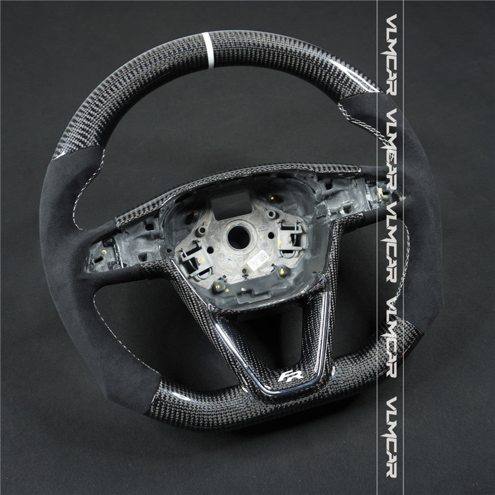 Custom carbon fiber steering wheel For Seat/ LEON /R ST / CUPRA/without paddle holes
