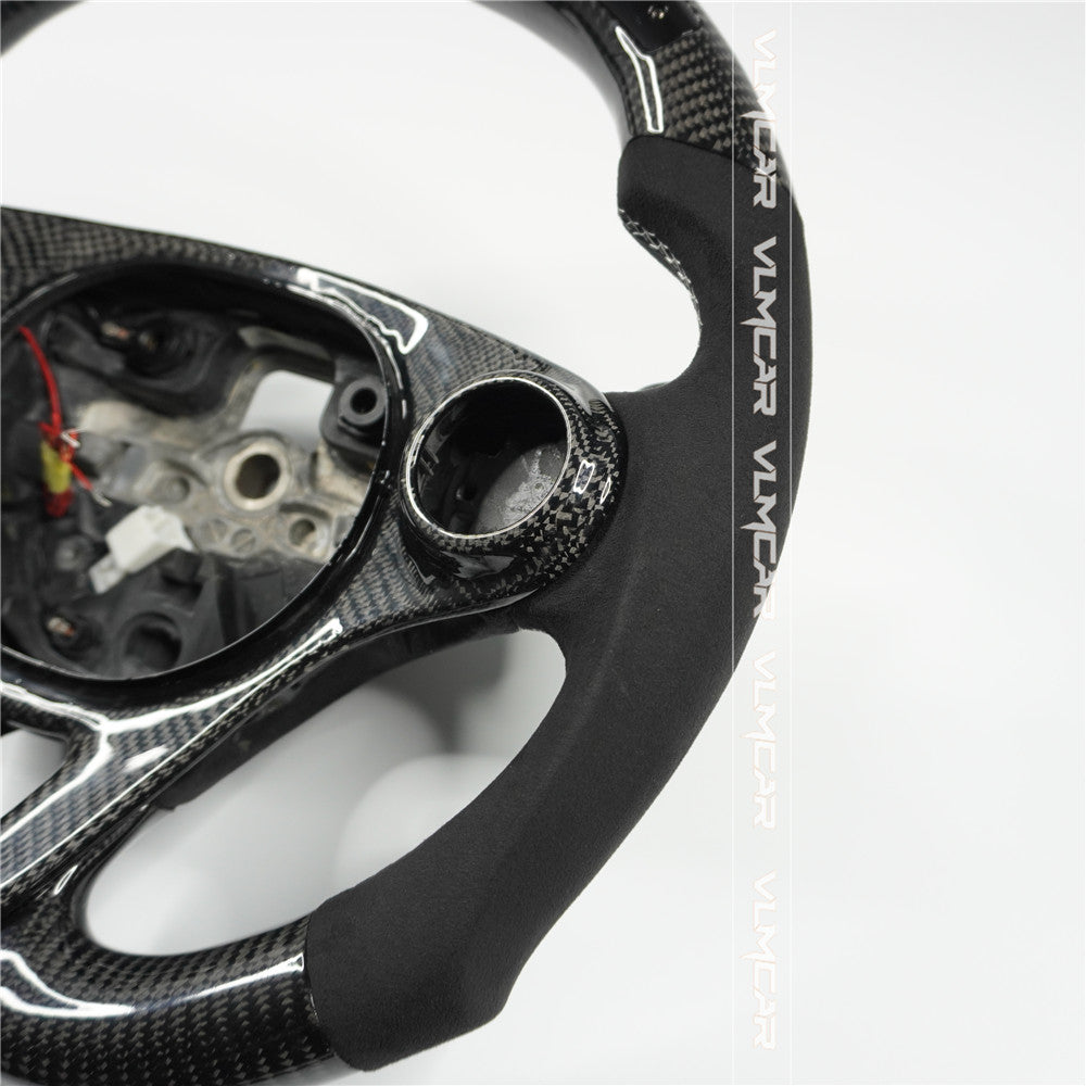 Private custom leather carbon fiber steering wheel for Mercedes benz smart /with led display